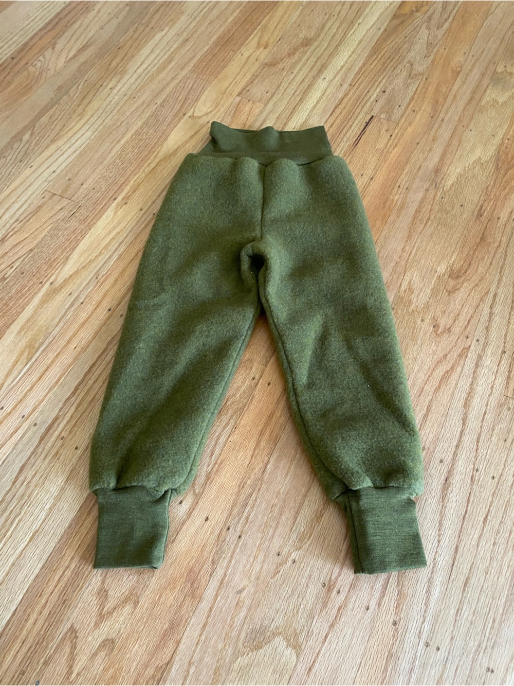 Olive Green Kids Fleece Jogger Pants 1-2 years